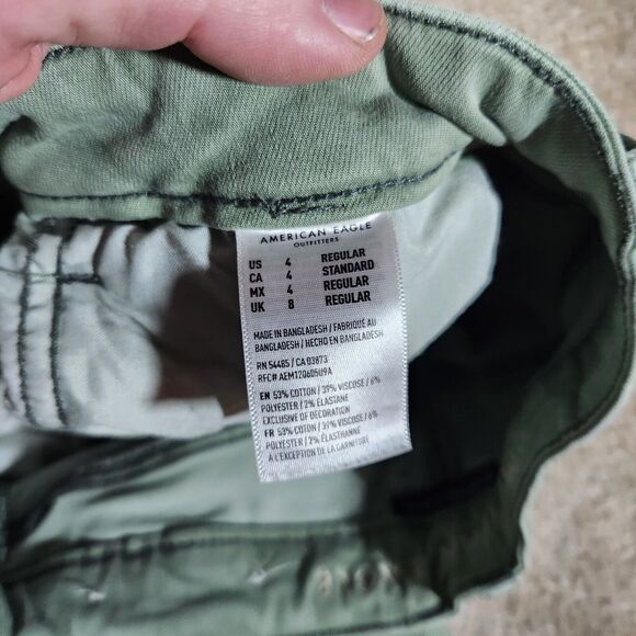American Eagle Next Level Stretch Hi-Rise Jegging Jean Green Blue Denim 4 - Picture 5 of 12